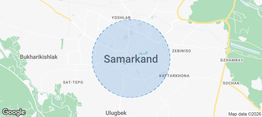 Samarkand Airbnb map